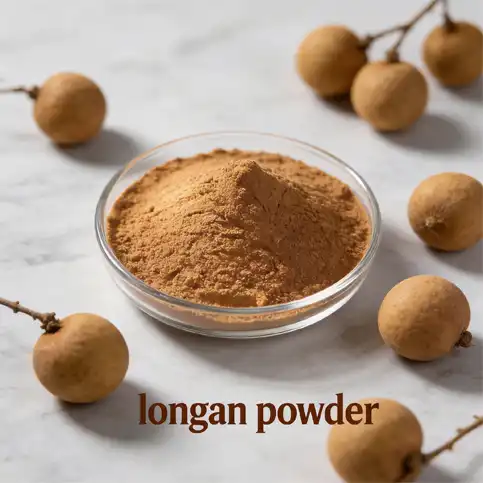 What are the active compounds in longan powder?